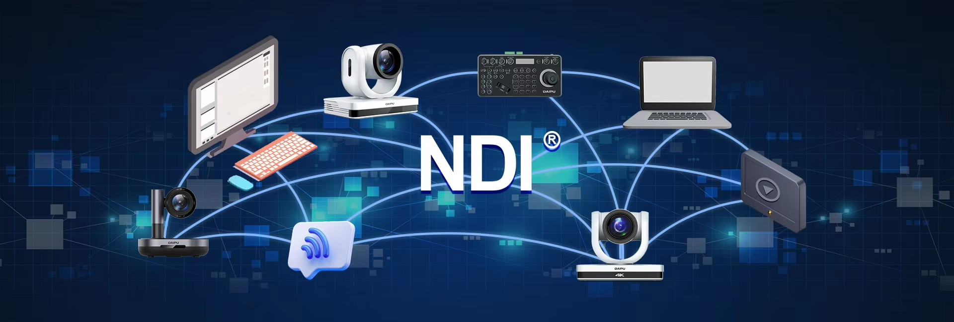 qualità Fotocamera video NDI PTZ 1080P fabbrica
